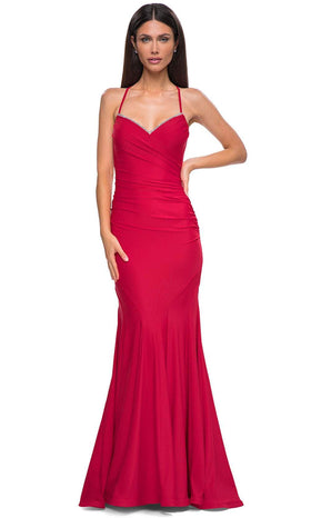 La Femme 32918 Crisscross Back Mermaid Prom Gown