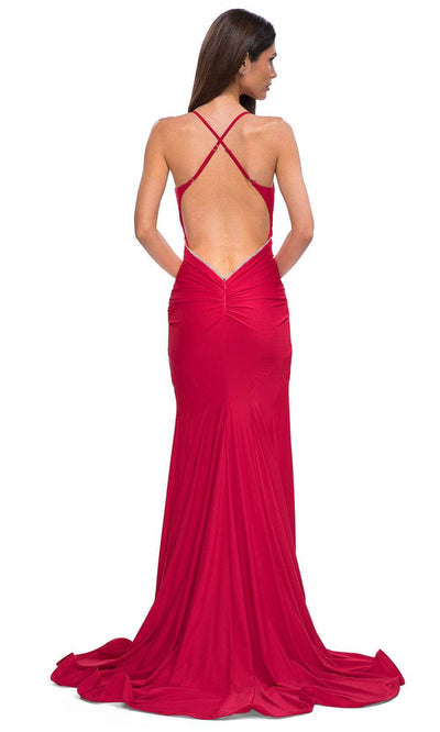 La Femme 32918 Crisscross Back Mermaid Prom Gown