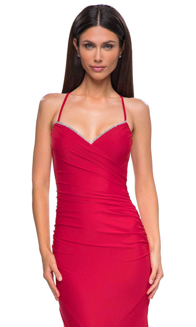 La Femme 32918 Crisscross Back Mermaid Prom Gown