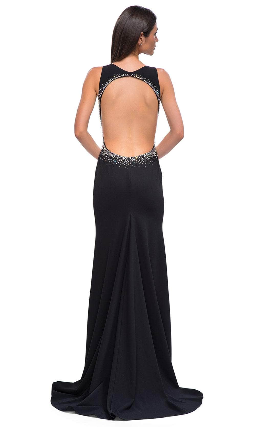 La Femme 32922 Cutout Back Wide Straps Prom Gown