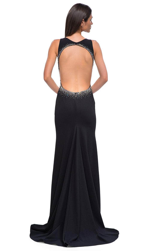 La Femme 32922 Cutout Back Wide Straps Prom Gown