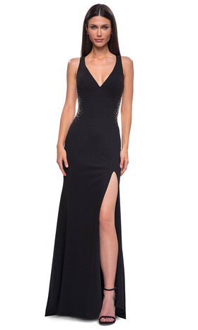 La Femme 32922 Cutout Back Wide Straps Prom Gown