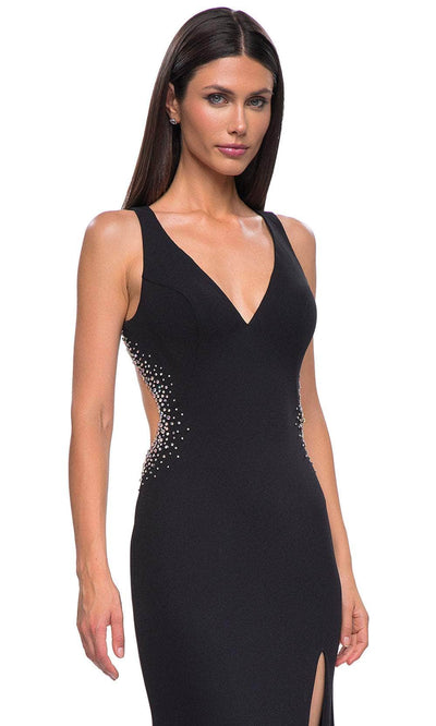 La Femme 32922 Cutout Back Wide Straps Prom Gown