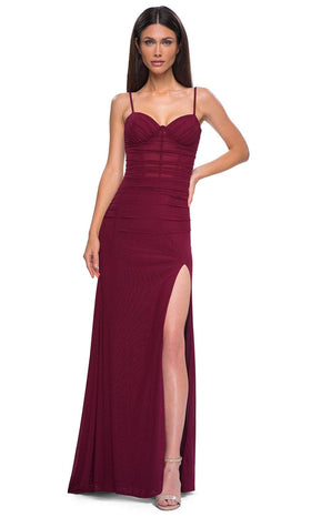 La Femme 32925 Ruched Sweetheart Simple Prom Gown