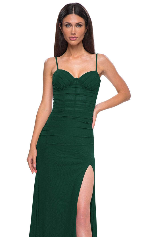La Femme 32925 Ruched Sweetheart Simple Prom Gown