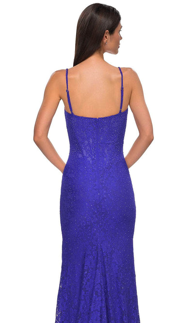 La Femme 32933 Rhinestone Embellished Lace Sleeveless Prom Gown