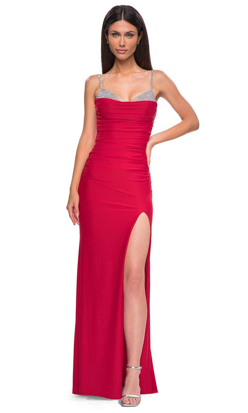 La Femme 32939 Rhinestone Faux Style Prom Gown