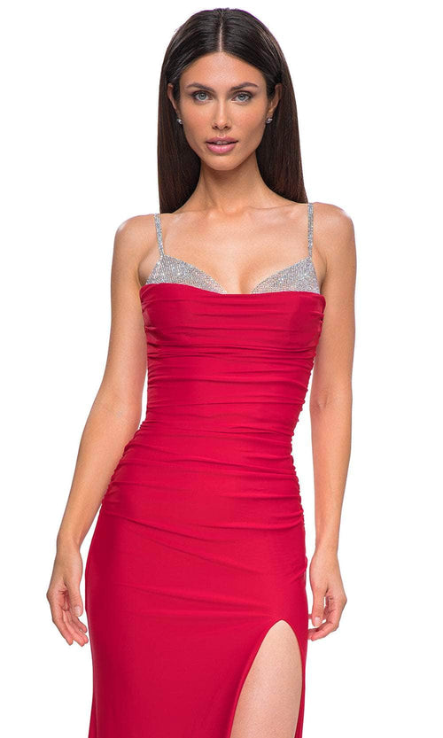La Femme 32939 Rhinestone Faux Style Prom Gown