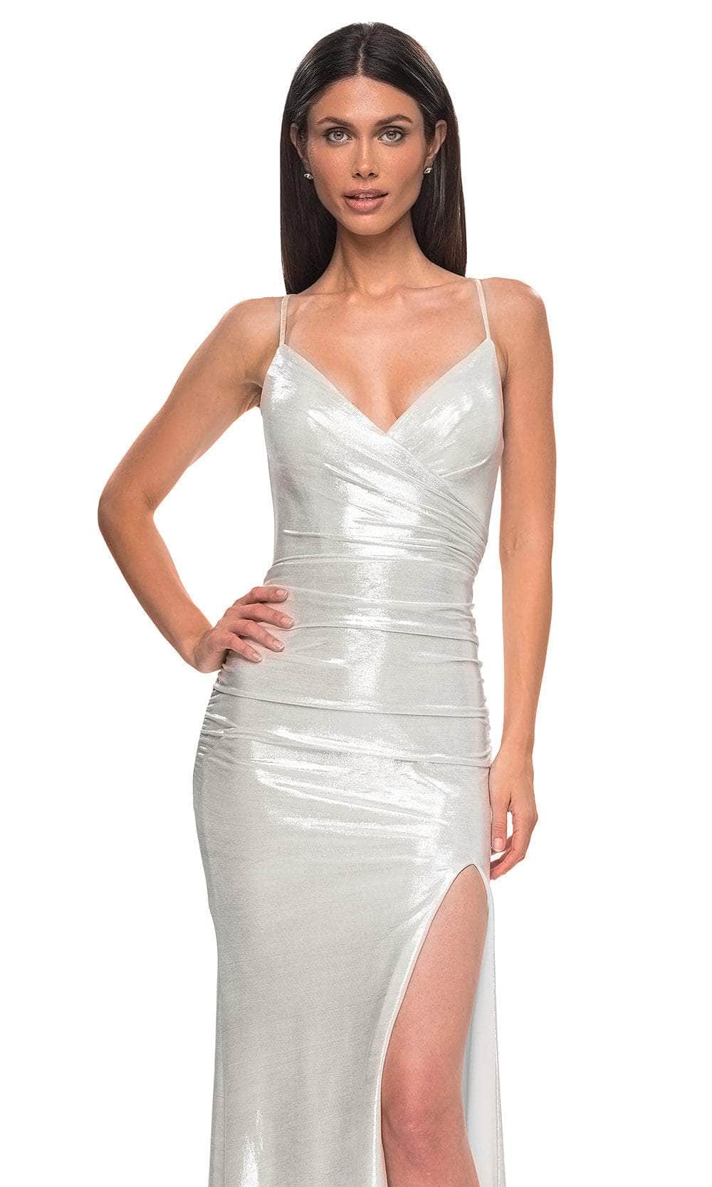 La Femme 32945 Sleeveless Ruched Detailed Prom Gown