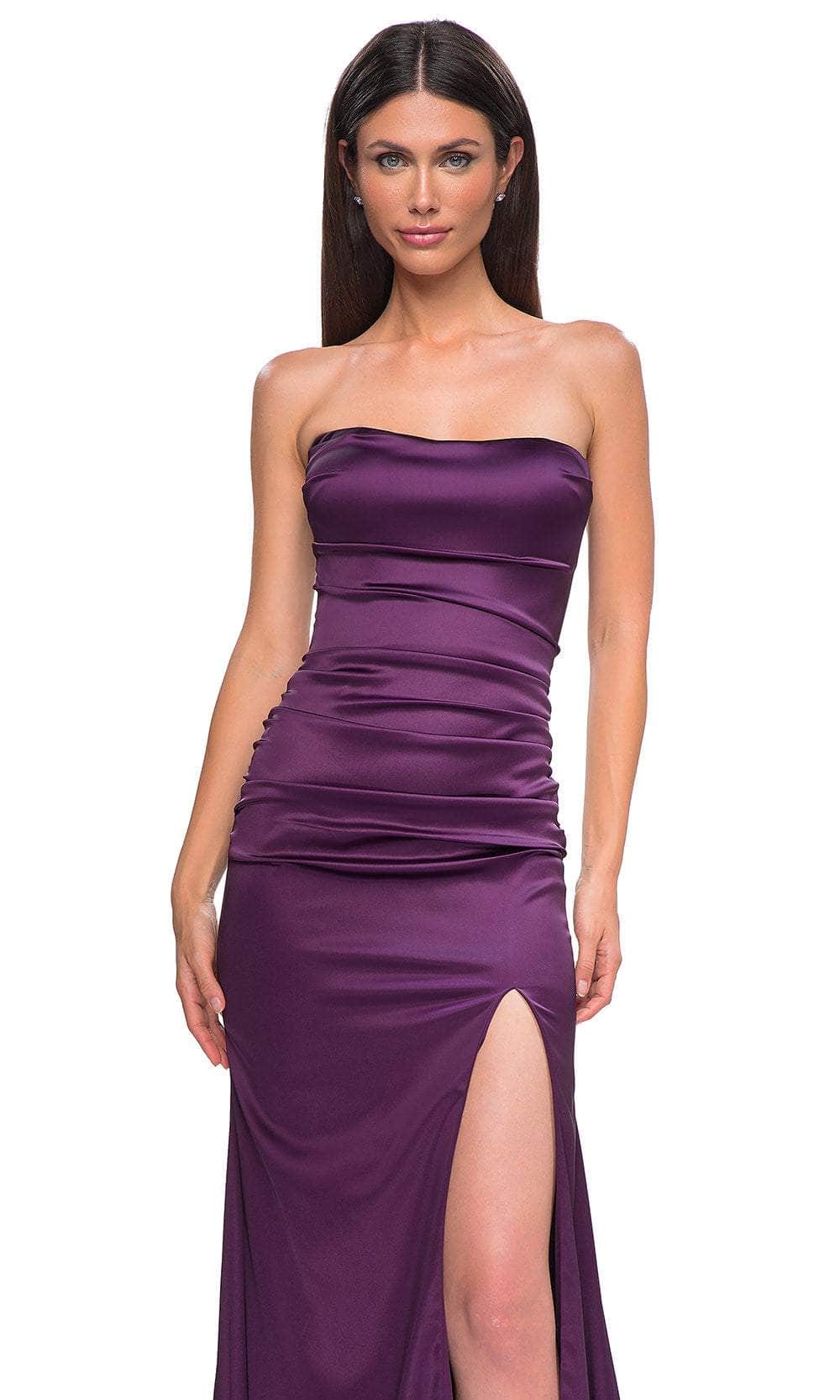 La Femme 32952 Semi Sweetheart Ruched Bodice Prom Gown