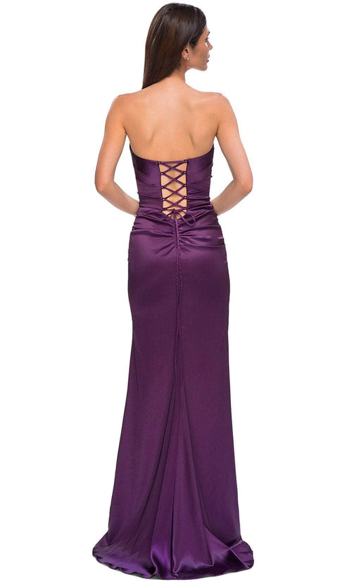 La Femme 32952 Semi Sweetheart Ruched Bodice Prom Gown