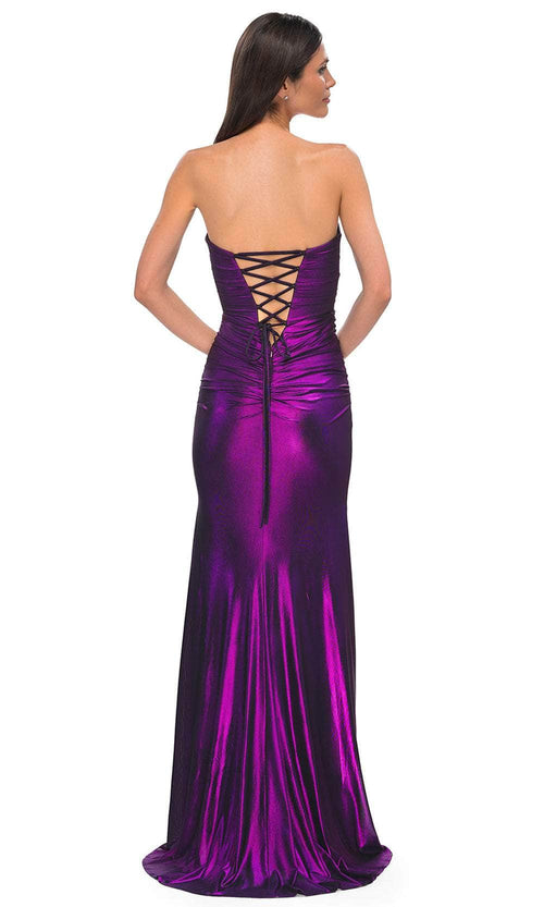 La Femme 32987 Sweetheart 3D Floral Accent Prom Gown