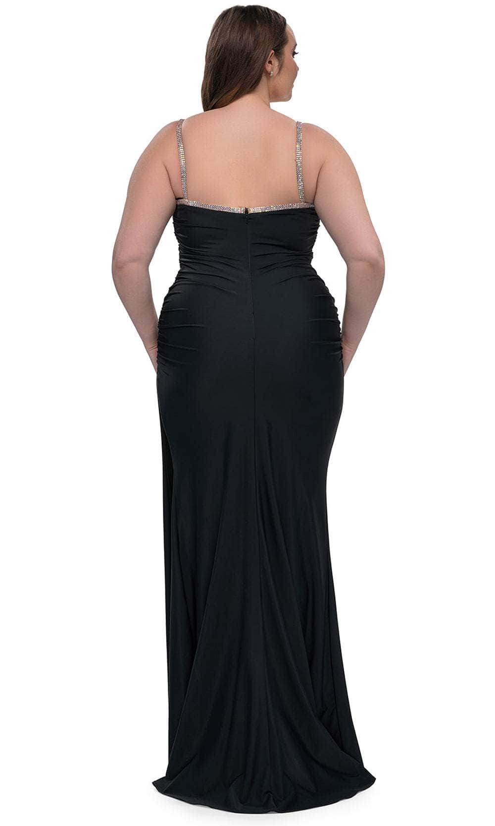 La Femme 32992 Rhinestone Trimmed Evening Gown