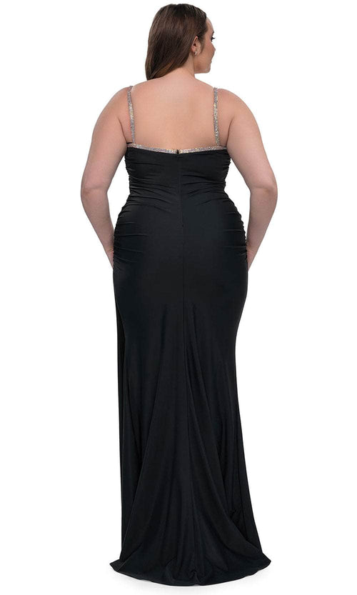 La Femme 32992 Rhinestone Trimmed Evening Gown