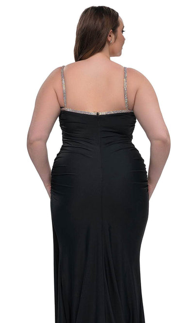 La Femme 32992 Rhinestone Trimmed Evening Gown