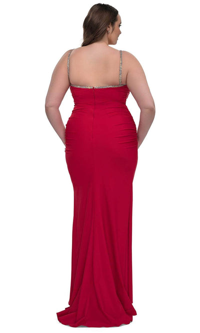 La Femme 32992 Rhinestone Trimmed Evening Gown