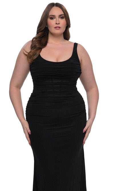 La Femme 33005 Net Jersey Evening Gown