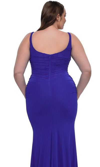 La Femme 33005 Net Jersey Evening Gown