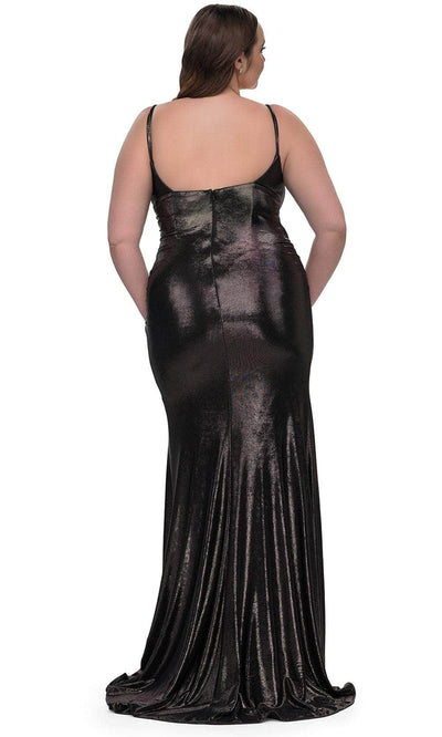 La Femme 33020 Metallic Jersey Evening Gown