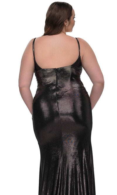 La Femme 33020 Metallic Jersey Evening Gown