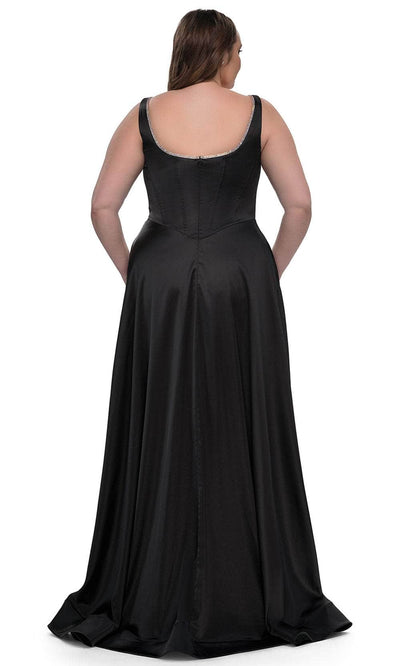 La Femme 33026 Satin A-Line Evening Gown