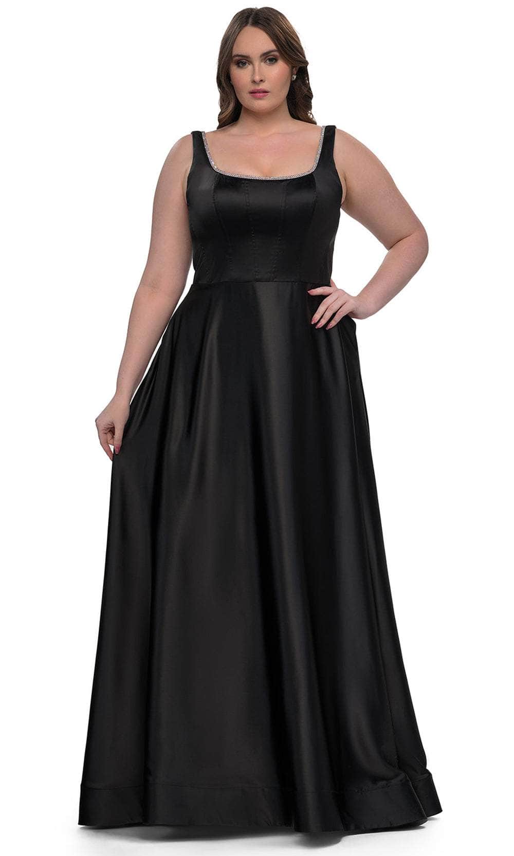 La Femme 33026 - Satin A-Line Evening Gown Special Occasion Dress