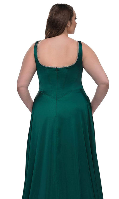 La Femme 33026 Satin A-Line Evening Gown
