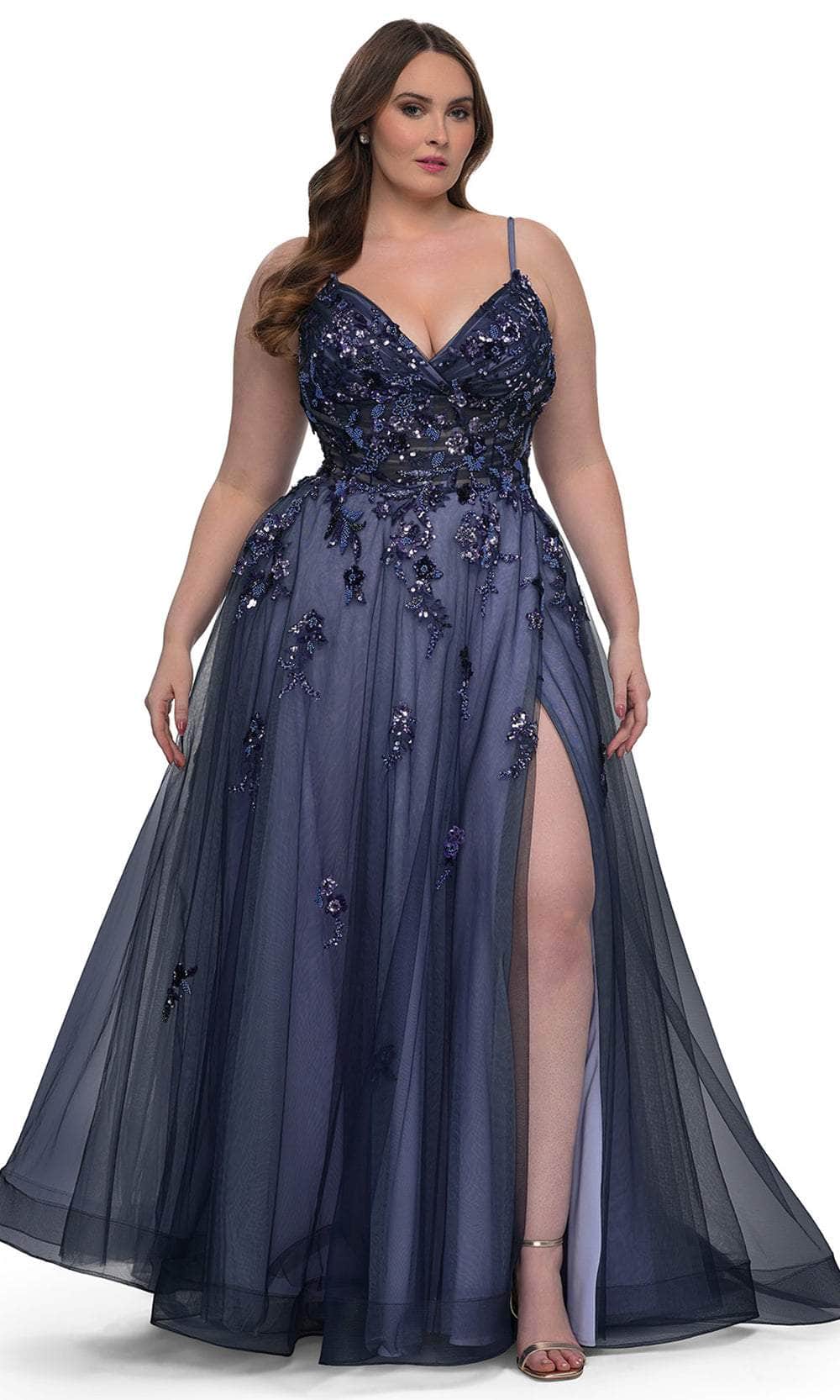 La Femme 33061 - Tulle A-line Gown Special Occasion Dress