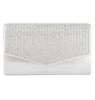 Formal Dress Shops HBG-105036 Rhinestone Studded Envelope Clutch Bag - Silver - Accessories