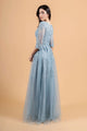 Lace 3/4 Sleeve A-line Gown by Elizabeth K GL3629 - Long Formal Dresses