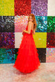Lace Bodice Sleeveless A-line Ruffled Gown by Juliet JT2451S - Long Formal Dresses