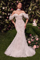 Off Shoulder Lace Mermaid Wedding Dress by Andrea & Leo WL031