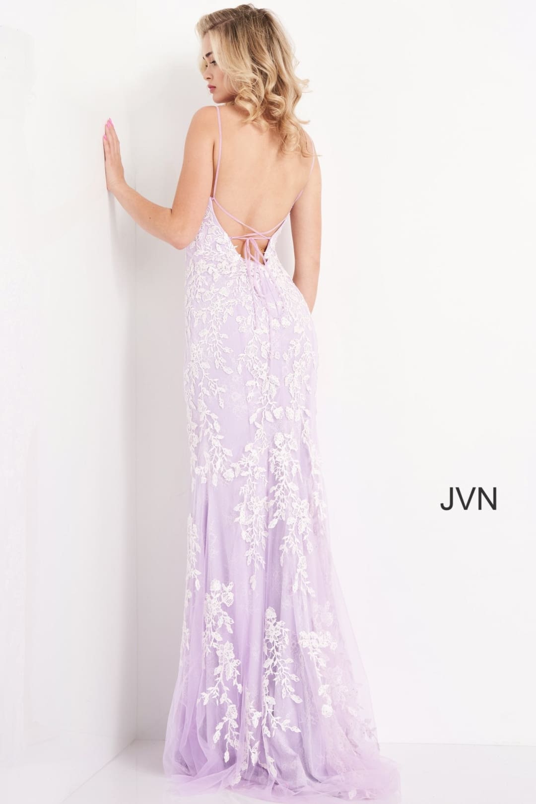 Lace Fitted Sleeveless Slit Gown by Jovani 06660 - Long Formal Dresses