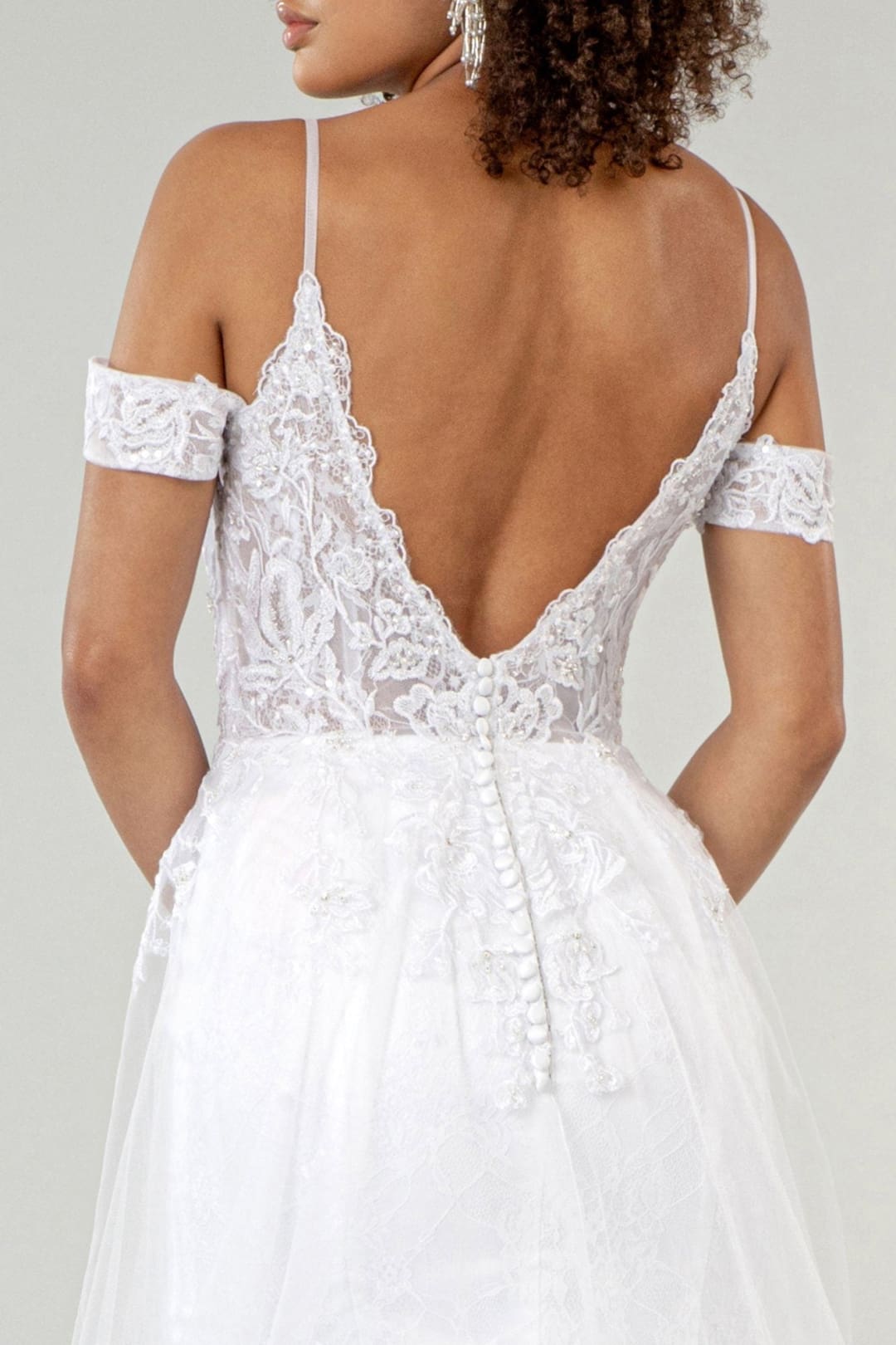 Lace Overskirt Wedding Gown by Elizabeth K GL1946 - Wedding Dresses