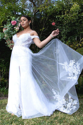 Wedding Gown with Overskirt by Elizabeth KGL1946