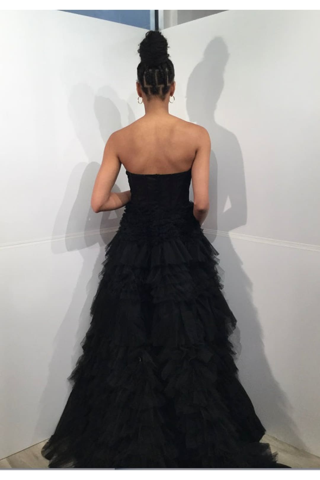 Lace Strapless A-line Ruffled Gown by Jovani 38540 - 00 / Black - Long Formal Dresses