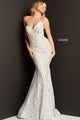 Lace Strapless Mermaid Dress by Jovani 08215 - 00 / White/Silver - Long Formal Dresses