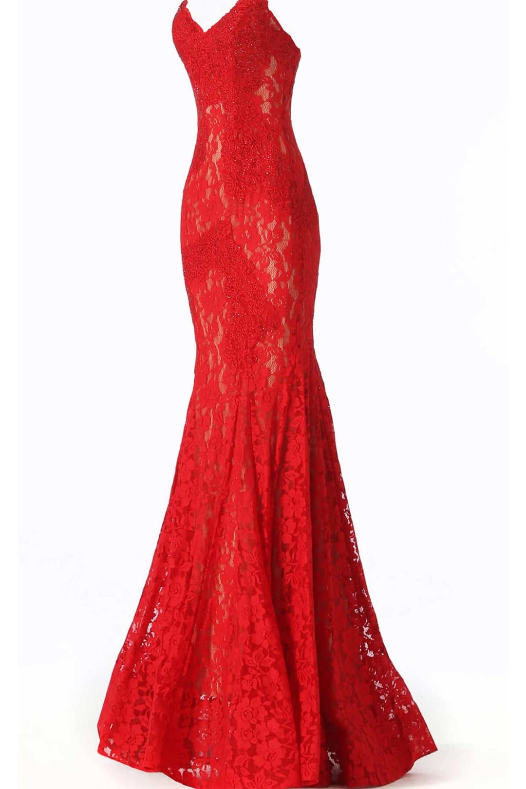 Lace Strapless Mermaid Dress by Jovani 37334 - Long Formal Dresses