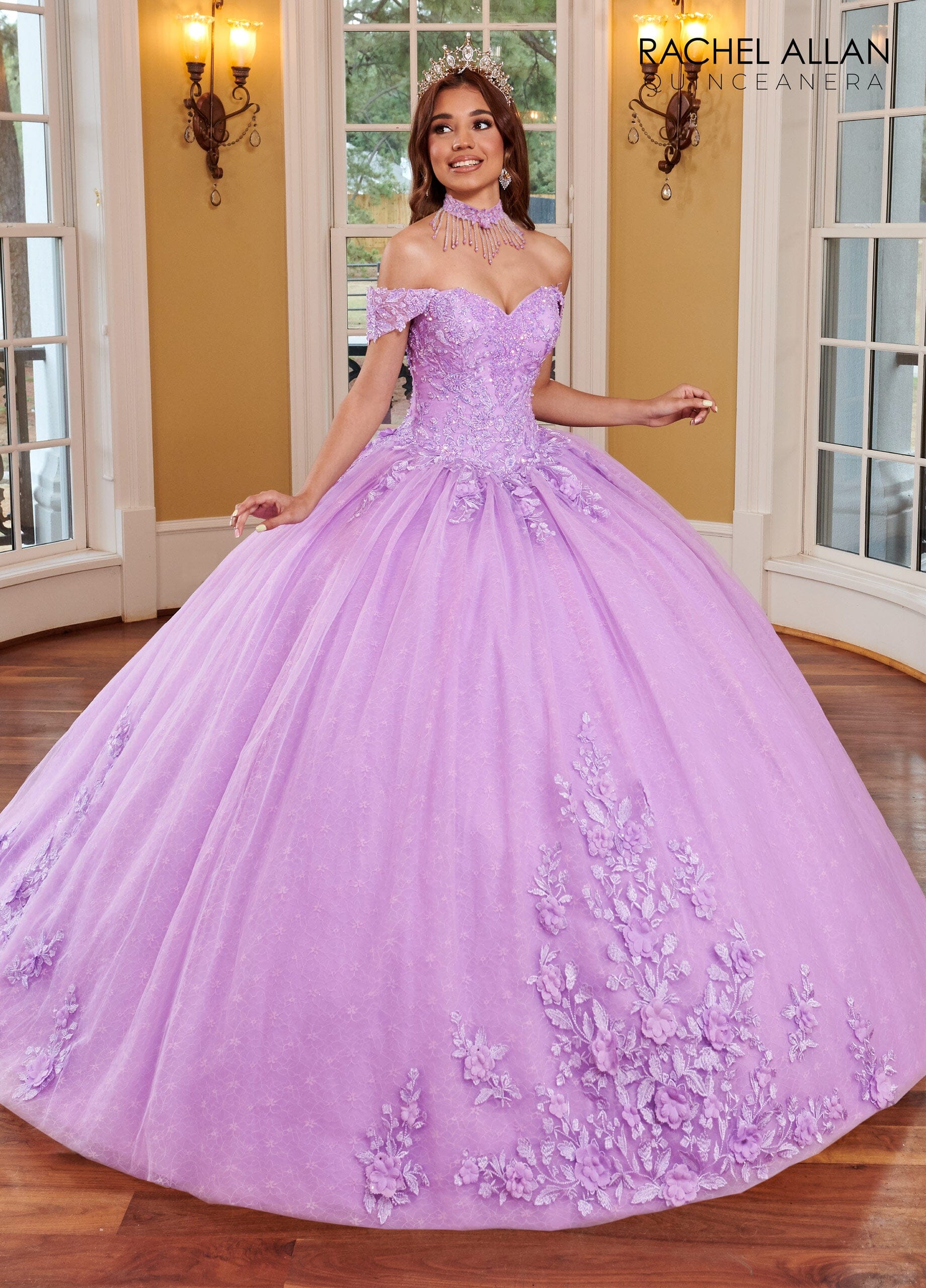 Rachel Allan RQ1112 Lace Sweetheart Quinceanera Dress