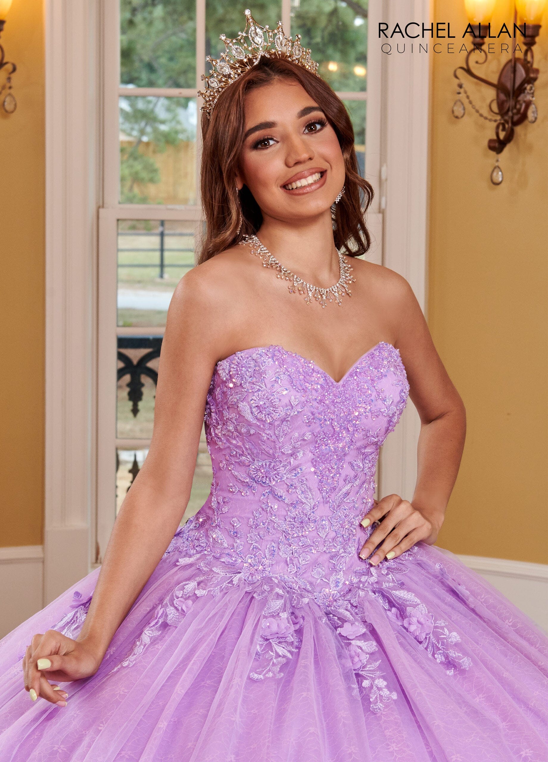 Rachel Allan RQ1112 Lace Sweetheart Quinceanera Dress