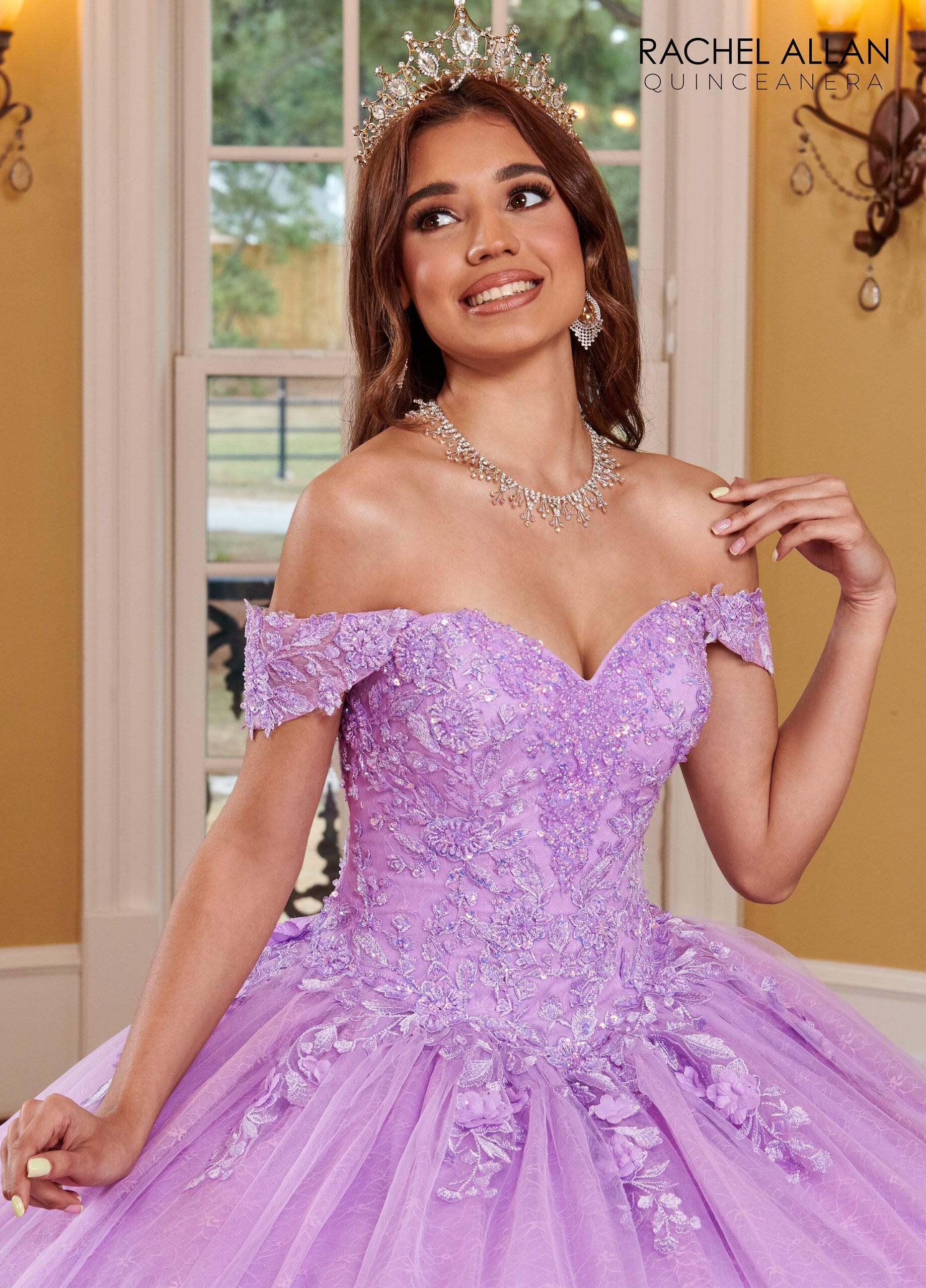 Rachel Allan RQ1112 Lace Sweetheart Quinceanera Dress
