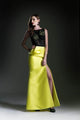 Ladivine 15088 - Laced Top Slit Mermaid Evening Gown - Prom