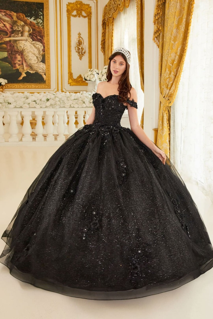 Ladivine 15702 Sweetheart Floral Lace Applique Evening Ball Gown - Dress