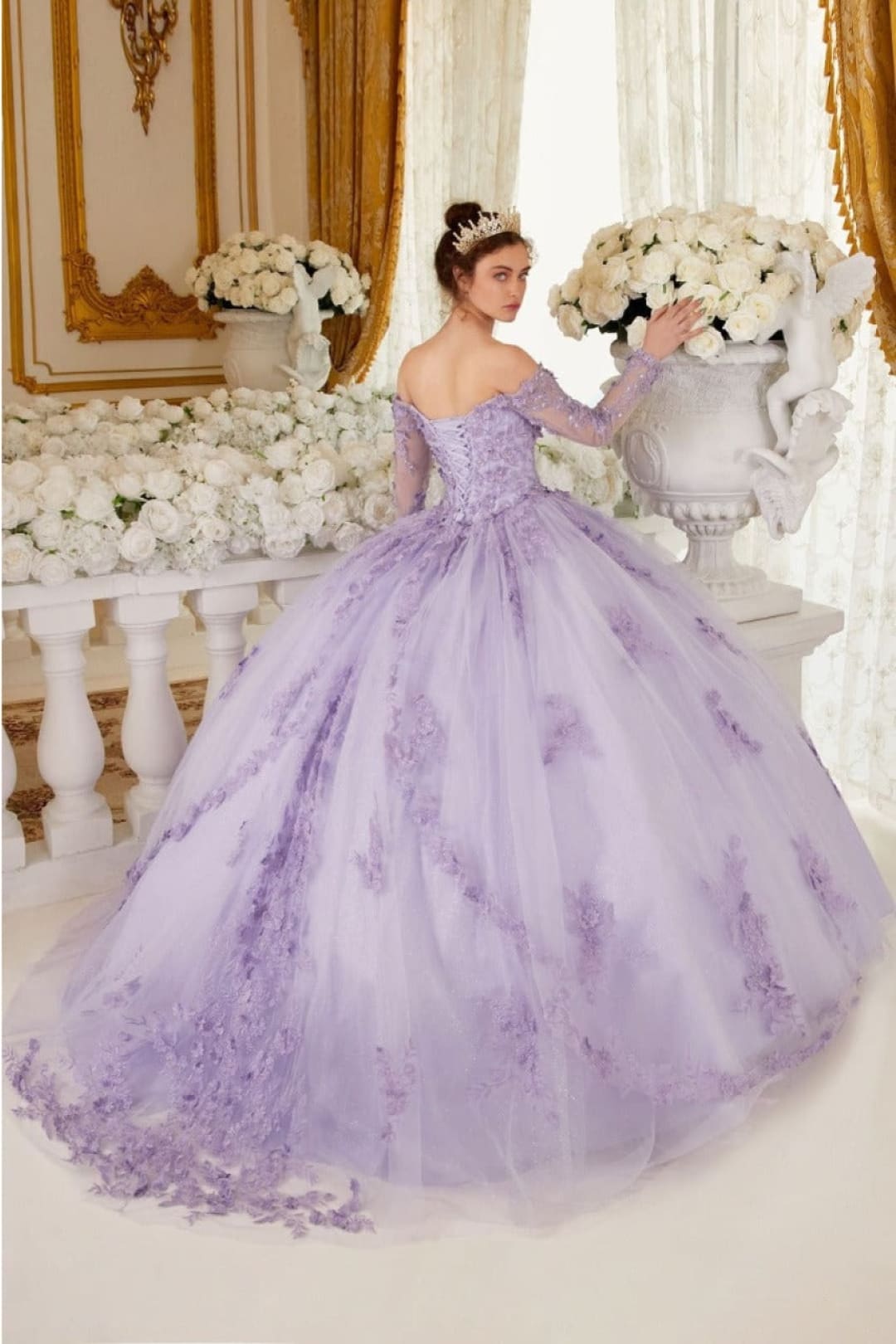 Vestido de quinceañera color lavanda Ladivine, vestido de gala para dulces 16 por 15717