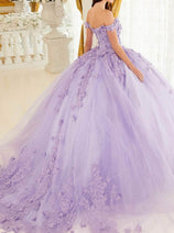Ladivine 15709 - Beaded Off-Shoulder Ballgown