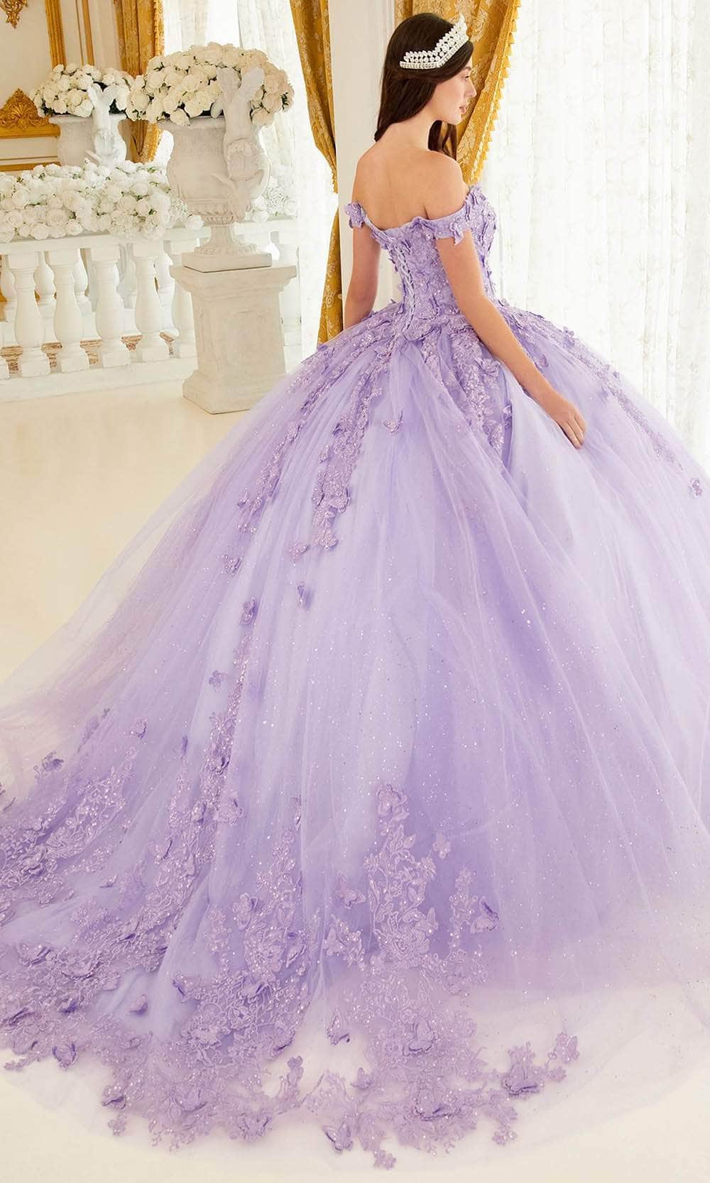 Ladivine 15709 - Beaded Off-Shoulder Ballgown - Prom