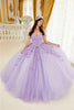 Ladivine 15709 Sexy Butterfly Lace Lavender Princess Ball Gown - LAVENDER / XS - Dress