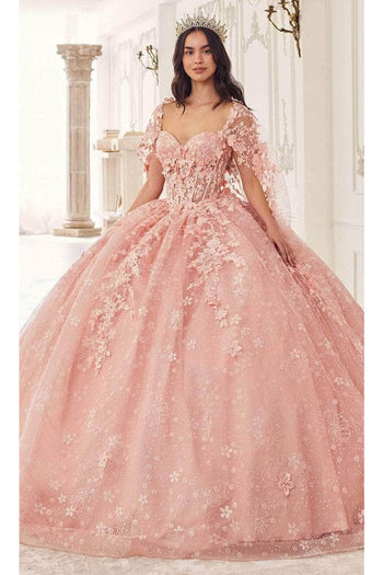 Ladivine 15719 - Applique Ornate Ballgown - Prom
