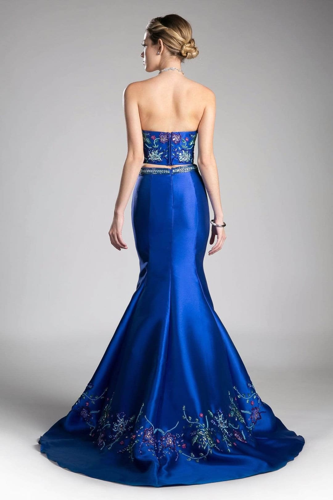 Ladivine 62211 - Two-Piece Strapless Beaded Mermaid - Prom