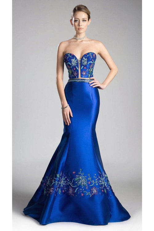 Ladivine 62211 - Two-Piece Strapless Beaded Mermaid - Prom